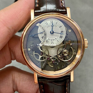ZF Factory Breguet Tradition 7097BR-G1-9WU 40mm Rose gold Leather Strap Black Dial