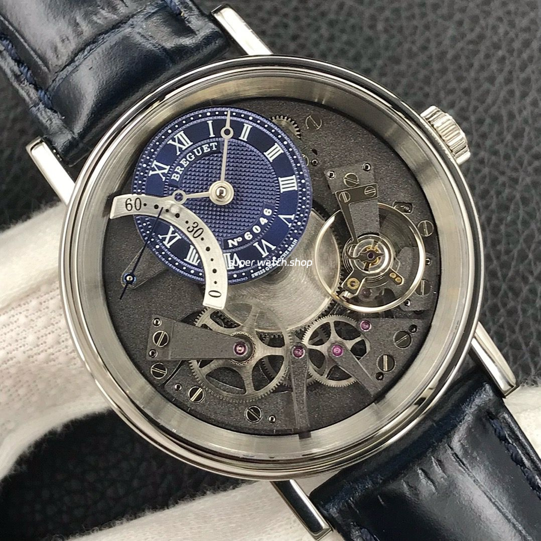 ZF Factory Breguet Tradition 7597BB-GY-9WU 40mm White Gold Leather Strap Roman Numerals Blue Dial - Image 2