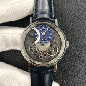 ZF Factory Breguet Tradition 7597BB-GY-9WU 40mm White Gold Leather Strap Roman Numerals Blue Dial