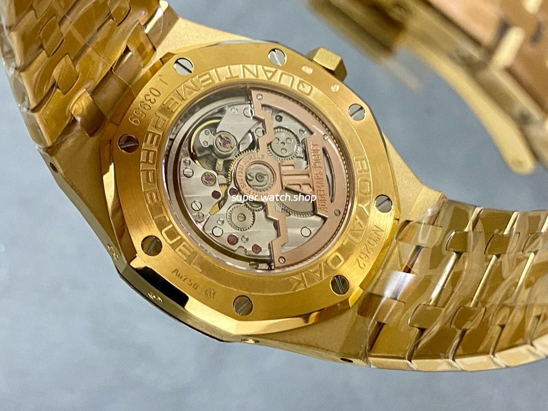 BBR Factory Audemars Piguet Royal Oak Perpetual Calendar 26574BA.OO.1220BA.01 41mm Full Gold Steel Blue Dial - Image 7