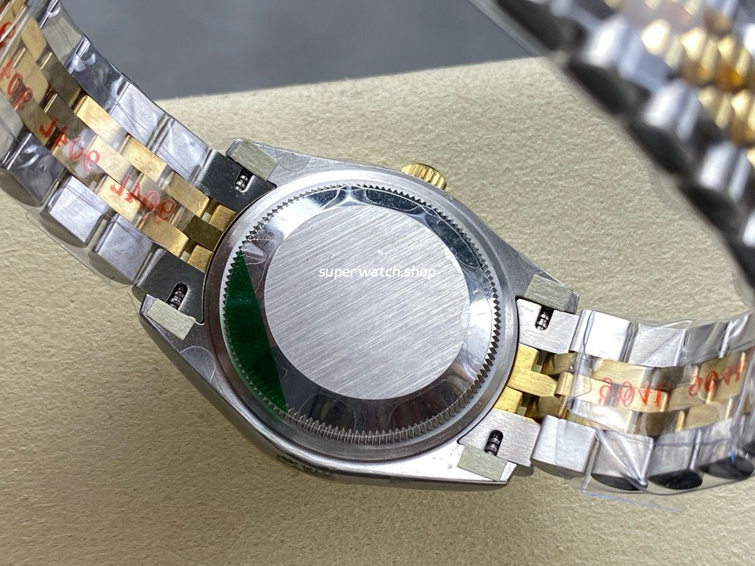 8+ Factory Rolex Counterweight Datejust 278383RBR-0002 31mm Diamond Yellow Gold Bezel Half Yellow Gold Roman Numerals White Dial Jubilee - Image 7