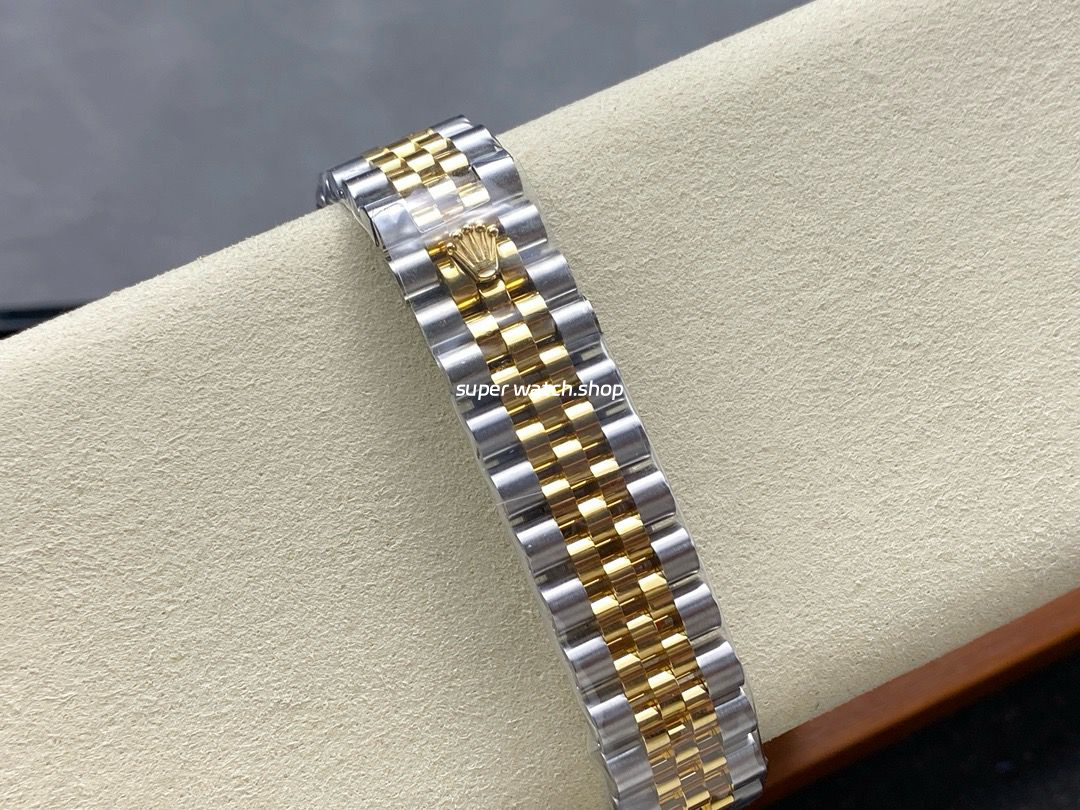 8+ Factory Rolex Counterweight Datejust 278383RBR-0014 31mm Diamond Yellow Gold Bezel Half Yellow Gold Champagne Dial Jubilee - Image 8