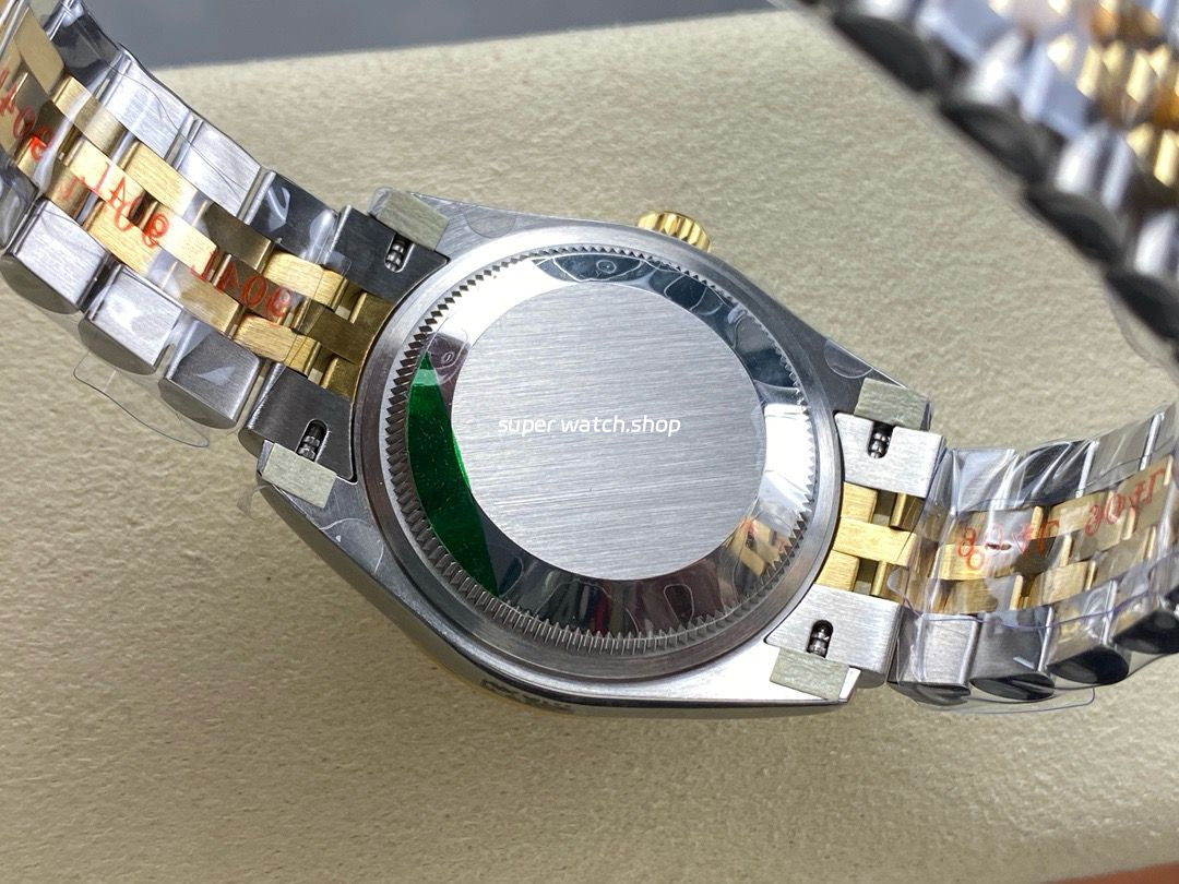 8+ Factory Rolex Counterweight Datejust 278383RBR 31mm Diamond Yellow Gold Bezel Half Yellow Gold Diamond Pink Dial Jubilee - Image 7