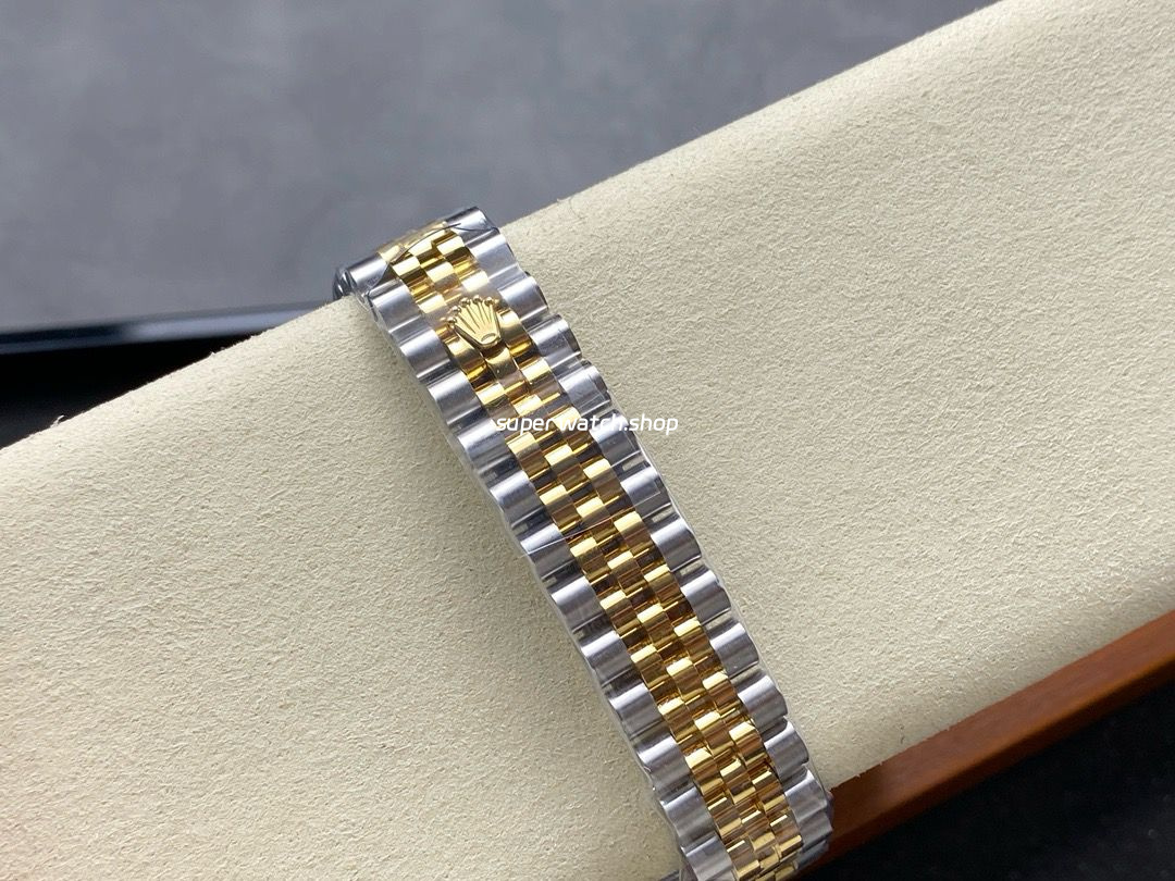 8+ Factory Rolex Counterweight Datejust 278383RBR-0018 31mm Diamond Yellow Gold Bezel Half Yellow Gold Diamond Roman Numerals Grey Dial Jubilee - Image 8