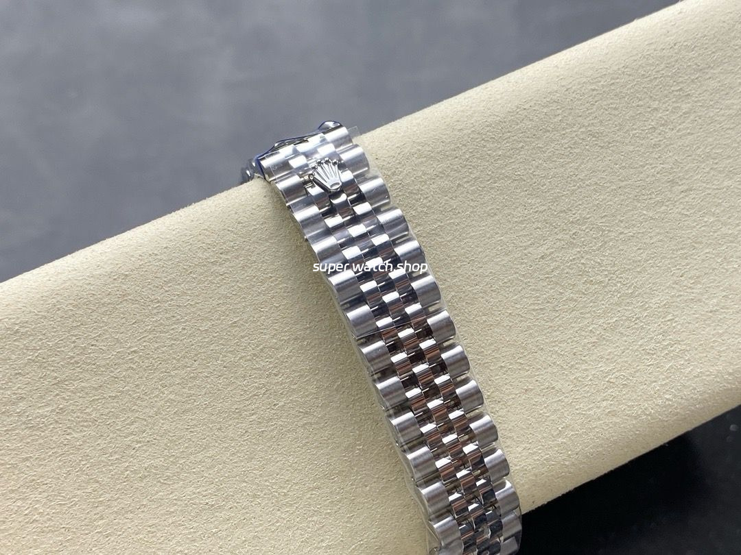 8+ Factory Rolex Counterweight Datejust 278384RBR-0010 31mm Diamond White Gold Bezel Full 904L Diamond Grey Dial Jubilee - Image 8