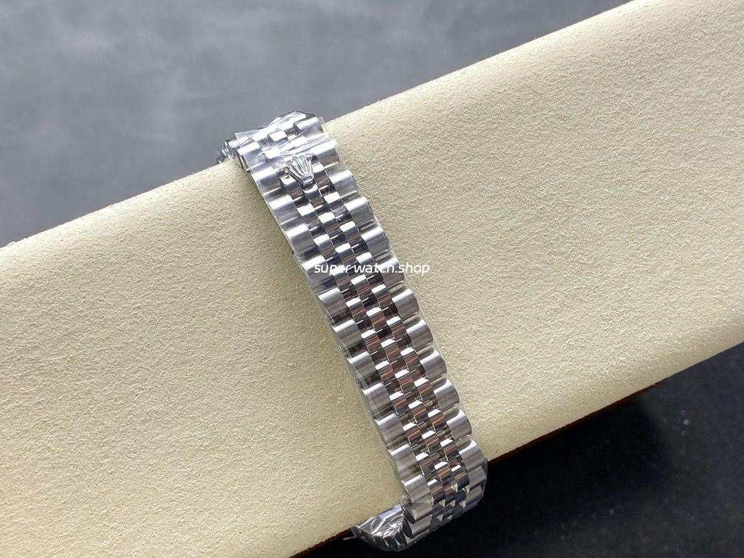 8+ Factory Rolex Counterweight Datejust 278384RBR-0014 31mm Diamond White Gold Bezel Full 904L Roman Numerals White Dial Jubilee - Image 9