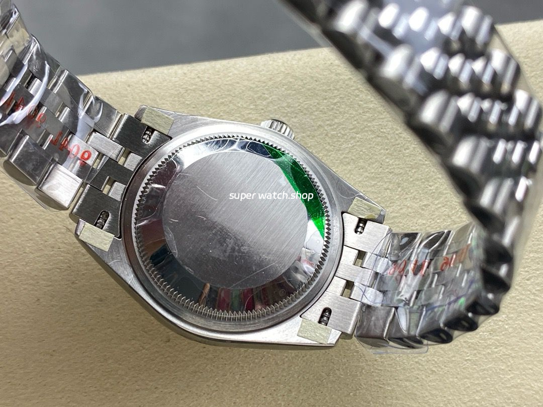 8+ Factory Rolex Counterweight Datejust 278384RBR-0018 31mm Diamond White Gold Bezel Full 904L Pink Dial Jubilee - Image 6