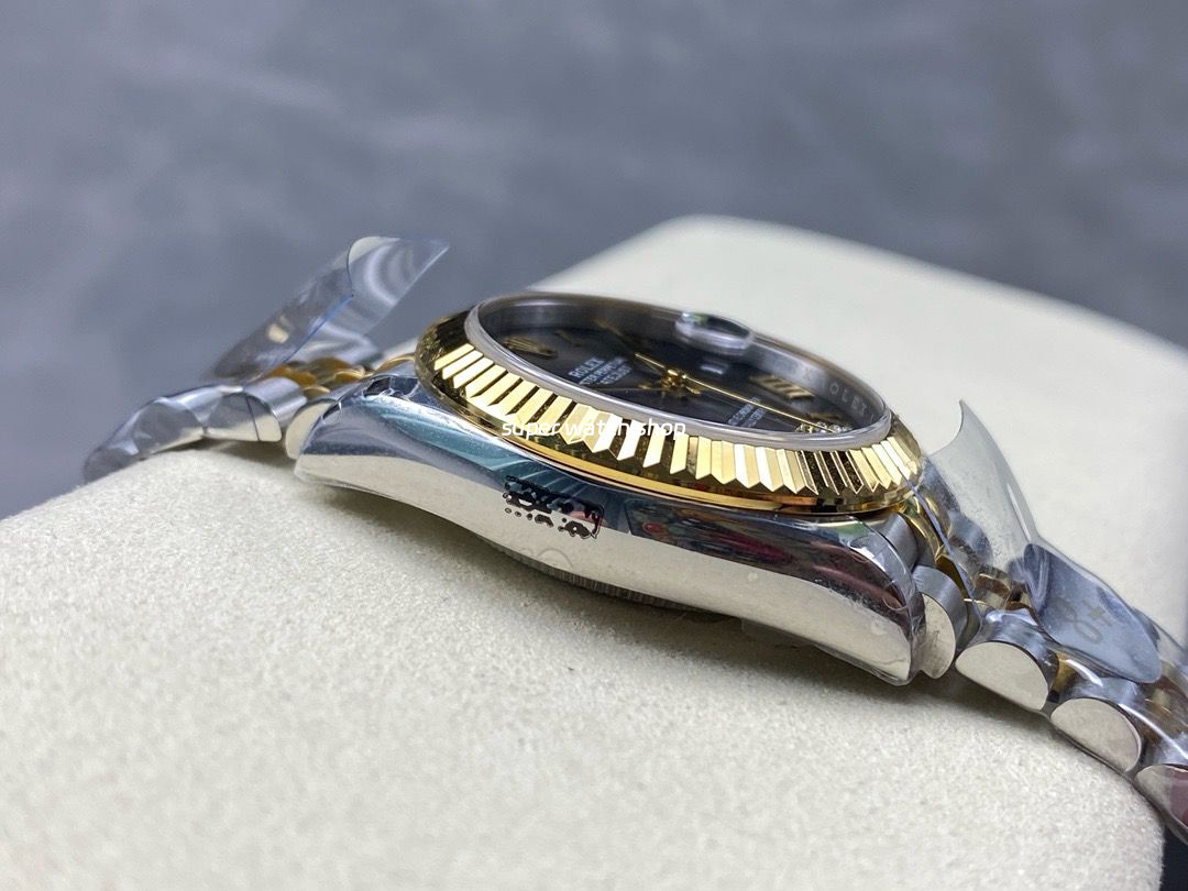 8+ Factory Rolex Datejust 278273-0018 31mm Half Yellow Gold Roman Numerals Diamond Dark Grey Dial Jubilee - Image 5