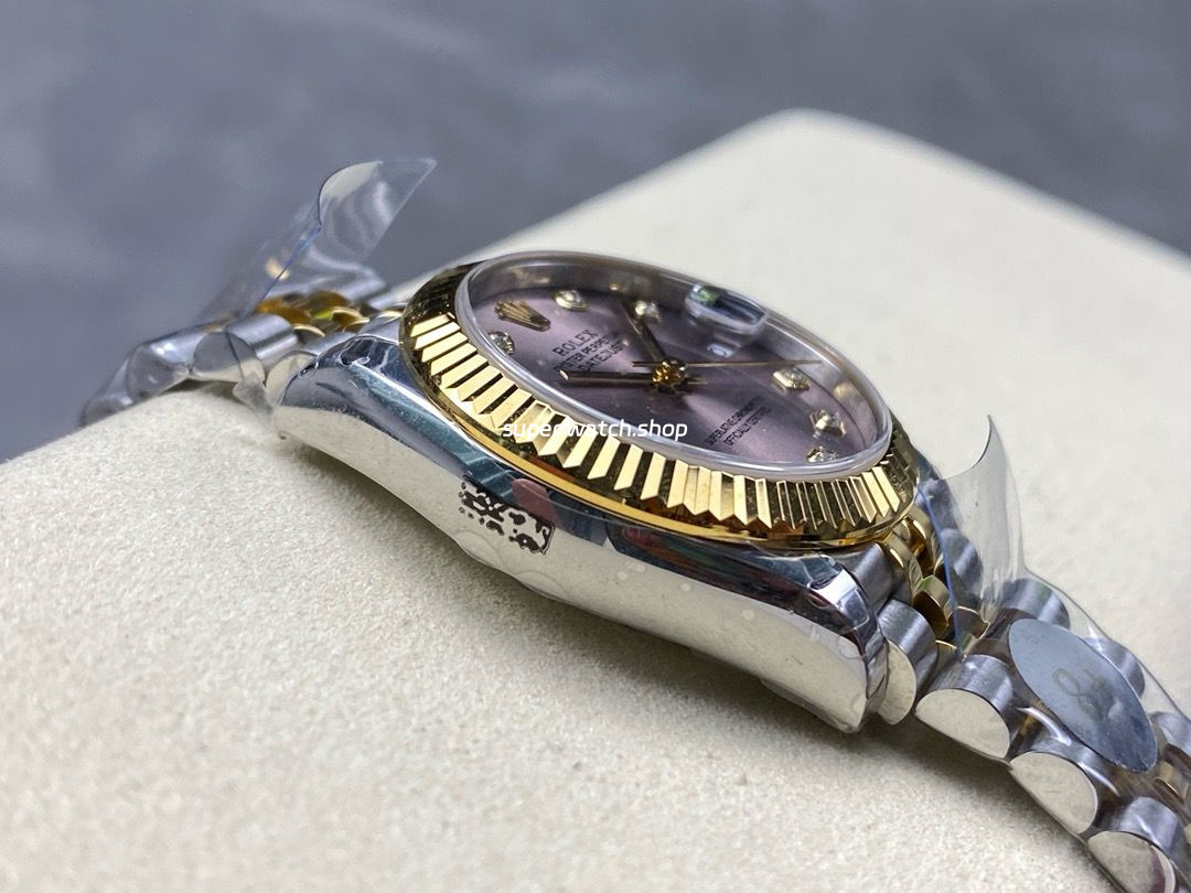 8+ Factory Rolex Datejust 278273-0020 31mm Half Yellow Gold Diamond Pink Dial Jubilee - Image 5