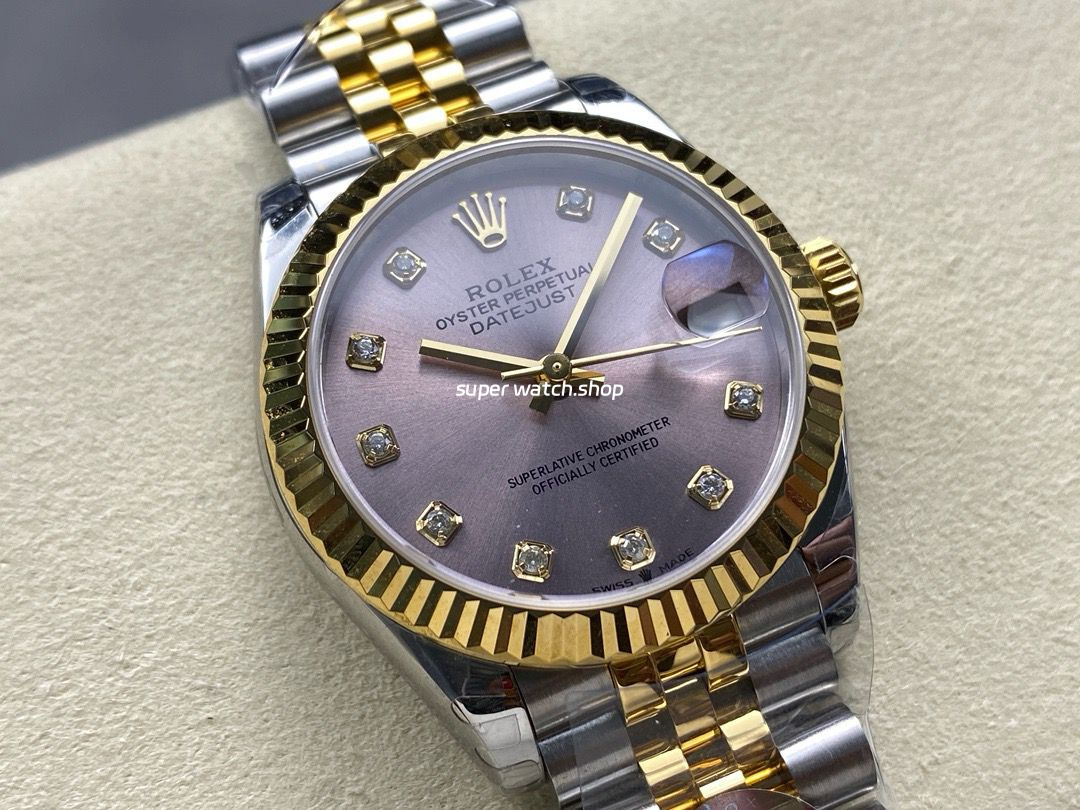 8+ Factory Rolex Datejust 278273-0020 31mm Half Yellow Gold Diamond Pink Dial Jubilee - Image 2