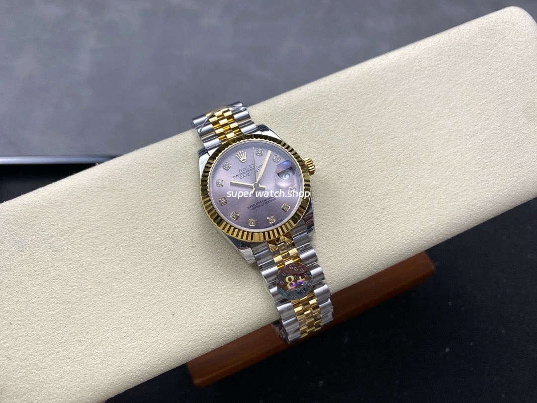 8+ Factory Rolex Datejust 278273-0020 31mm Half Yellow Gold Diamond Pink Dial Jubilee - Image 4