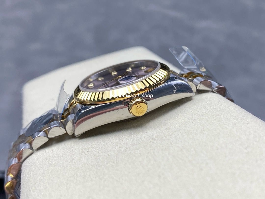 8+ Factory Rolex Datejust 278273-0020 31mm Half Yellow Gold Diamond Pink Dial Jubilee - Image 6