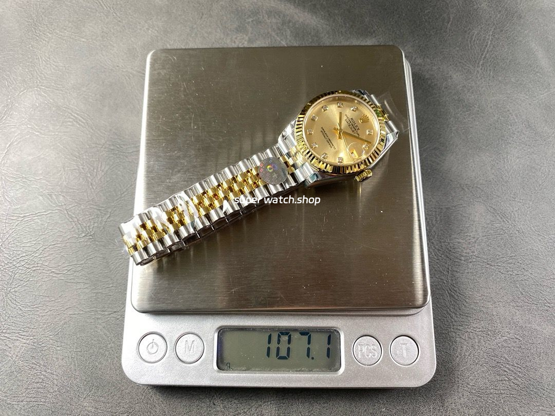 8+ Factory Rolex Datejust 278273-0026 31mm Half Yellow Gold Diamond Champagne Dial Jubilee - Image 9