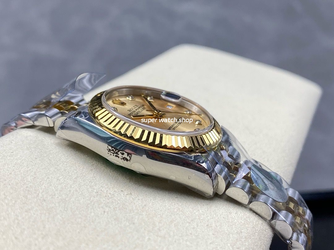 8+ Factory Rolex Datejust 278273-0026 31mm Half Yellow Gold Diamond Champagne Dial Jubilee - Image 5
