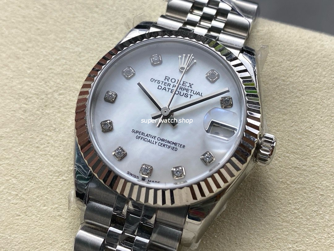 8+ Factory Rolex Datejust 278274-0006 31mm Full Steel Diamond Mother Of Pearl Dial Jubilee - Image 3