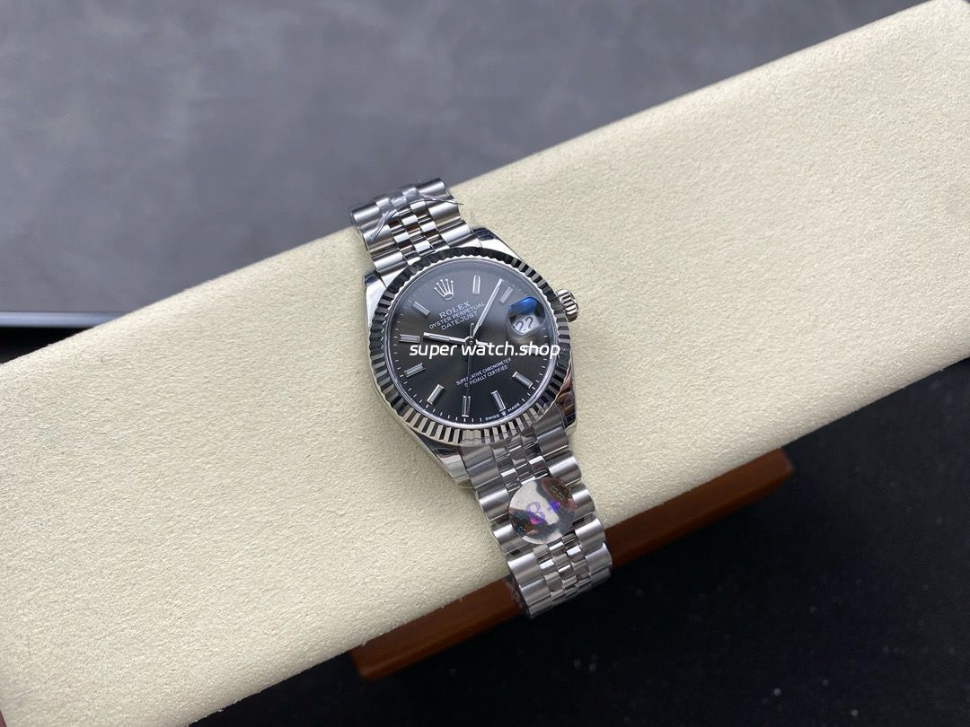 8+ Factory Rolex Datejust 278274-0016 31mm Full Steel Grey Dial Jubilee - Image 4