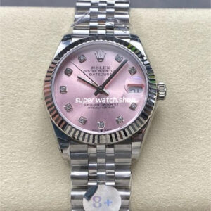 8+ Factory Rolex Datejust 278274-0032 31mm Full Steel Diamond Pink Dial Jubilee