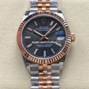 8+ Factory Rolex counterweight Datejust 278271-0018 31mm Half Rose Gold Grey Dial Jubilee