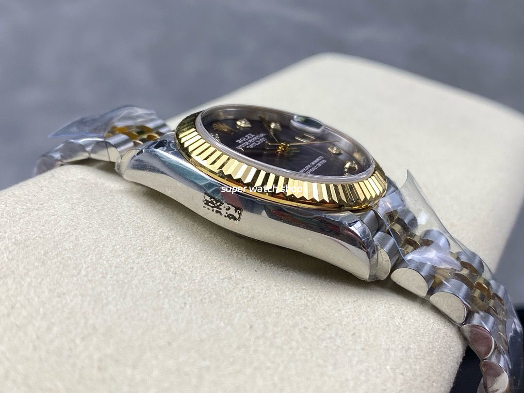 8+ Factory Rolex counterweight Datejust 278273-0024 31mm Half Yellow Gold Diamond Mother Of Pearl Dial Jubilee - Image 6