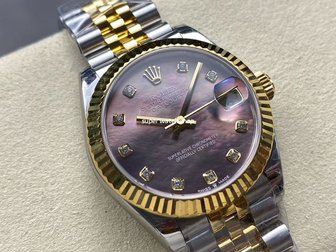 8+ Factory Rolex counterweight Datejust 278273-0024 31mm Half Yellow Gold Diamond Mother Of Pearl Dial Jubilee - Image 2