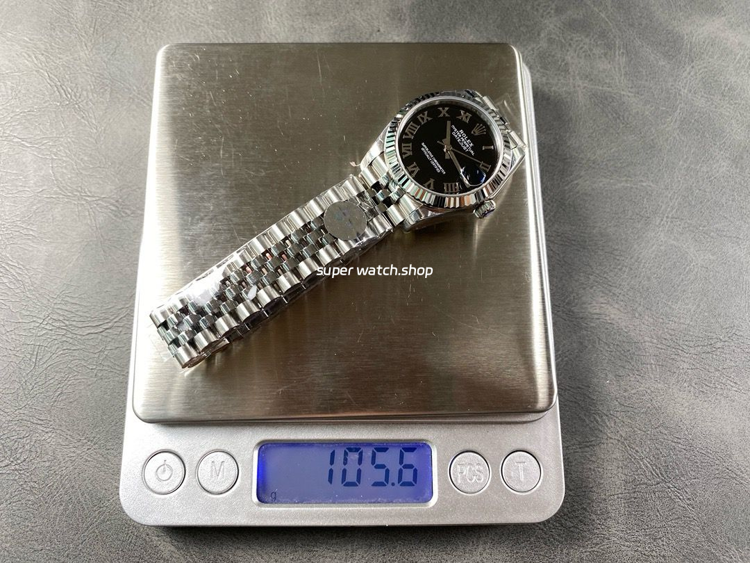 8+ Factory Rolex counterweight Datejust 278274-0002 31mm Full 904L Roman Numerals Black Dial Jubilee - Image 9