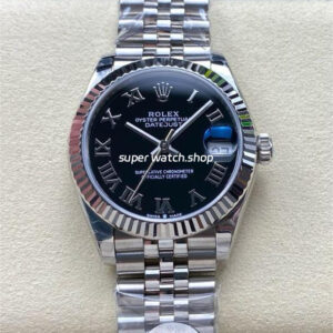 8+ Factory Rolex counterweight Datejust 278274-0002 31mm Full 904L Roman Numerals Black Dial Jubilee