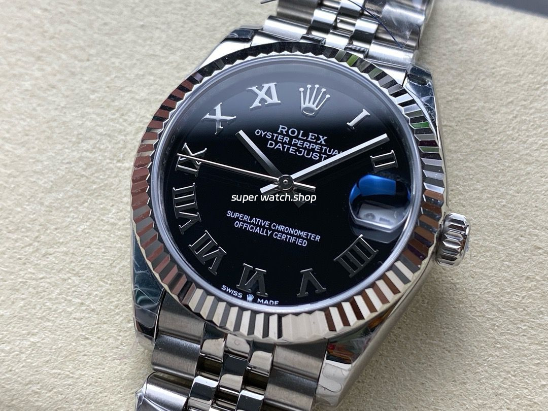 8+ Factory Rolex counterweight Datejust 278274-0002 31mm Full 904L Roman Numerals Black Dial Jubilee - Image 3