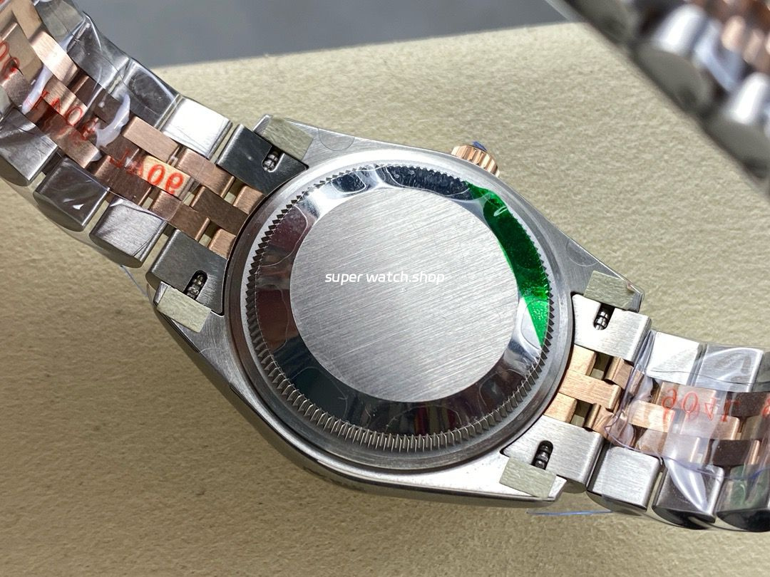 8+ Factory Rolex counterweight Datejust 278381RBR-0024 31mm Diamond Rose Gold Bezel Half Rose Gold Diamond Pink Dial Jubilee - Image 8