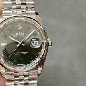 A+ Factory Rolex Datejust 126200-0017 36mm Full 904L Roman Numerals Grey Dial Jubilee