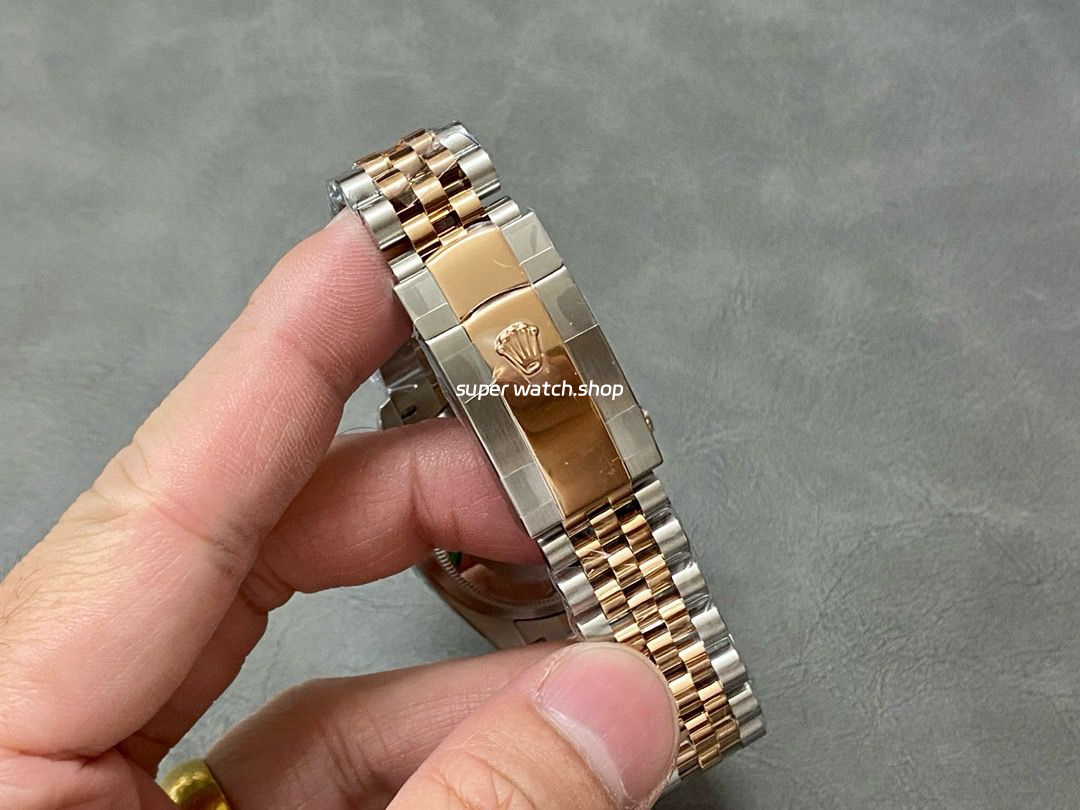 A+ Factory Rolex Datejust 126231-0021 36mm Half Rose Gold Diaond Mop Mother Of Pearl Dial Jubilee - Image 8
