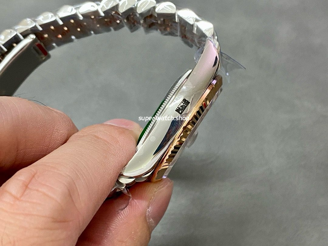 A+ Factory Rolex Datejust 126231-0021 36mm Half Rose Gold Diaond Mop Mother Of Pearl Dial Jubilee - Image 5