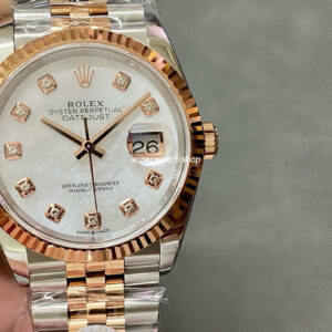 A+ Factory Rolex Datejust 126231-0021 36mm Half Rose Gold Diaond Mop Mother Of Pearl Dial Jubilee