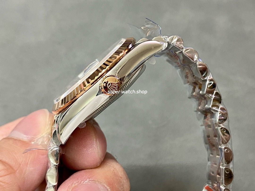 A+ Factory Rolex Datejust 126231-0021 36mm Half Rose Gold Diaond Mop Mother Of Pearl Dial Jubilee - Image 6