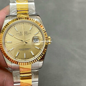 A+ Factory Rolex Datejust 126233-0016 36mm Half Yellow Gold Champagne Dial
