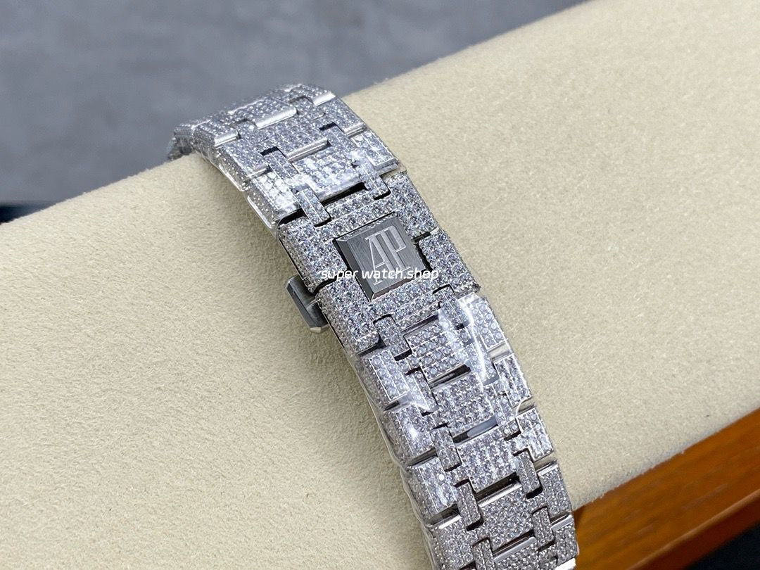 AMG Factory Audemars Piguet Royal Oak Selfwinding 15400 41mm Full Steel Diamond Arabic Number Diamond Dial - Image 7