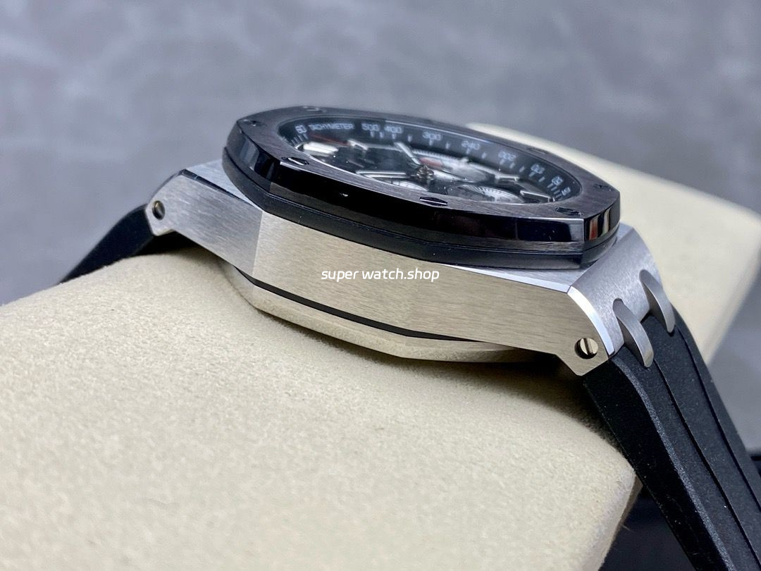 APF Factory Audemars Piguet Royal Oak Chronograph 26420SO.OO.A002CA.01 43mm Steel Rubber Strap Black Dial - Image 5