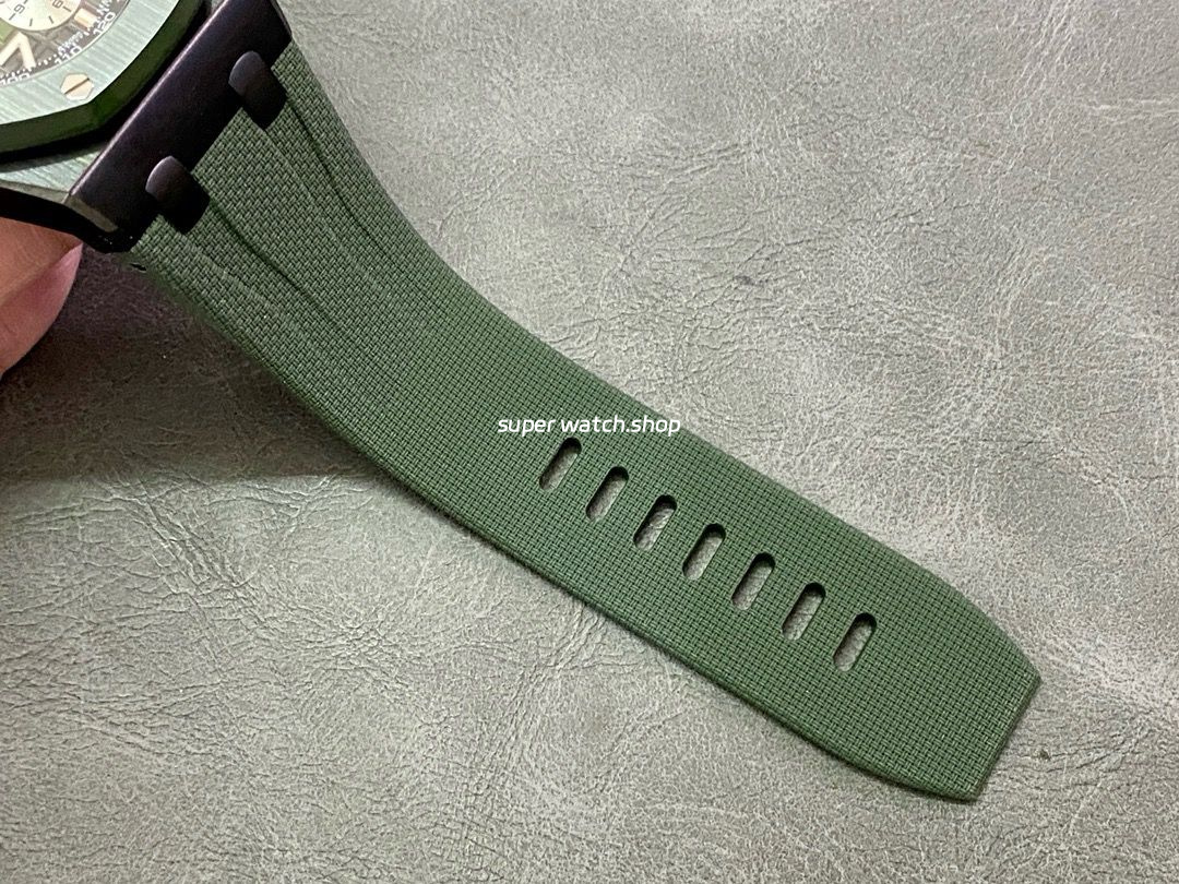 APF Factory Audemars Piguet Royal Oak Offshore Chronograph 26405CE.OO.A056CA.01 44mm Ceramic Rubber Strap Arabic Numerals Green Dial - Image 9