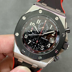 APF Factory Audemars Piguet Royal Oak Offshore Chronograph 26470SO.OO.A002CA.01 42mm Steel Rubber Strap Arabic Numerals Black Dial