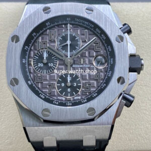 APF Factory Audemars Piguet Royal Oak Offshore Chronograph 26470ST.OO.A104CR.01 42mm Steel Leather Strap Arabic Numerals Grey Dial
