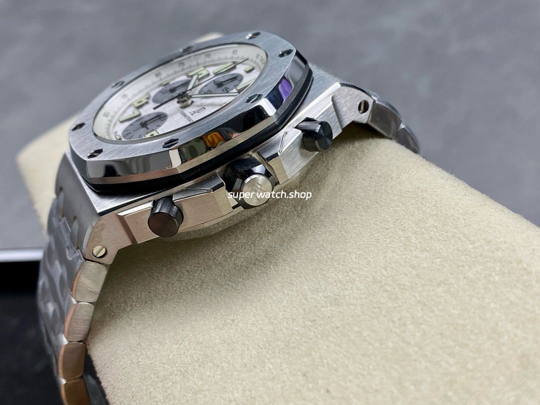 APF Factory Audemars Piguet Royal Oak Offshore Chronograph 25721ST.OO.1000ST.07.A 42mm Full Steel Arabic Numerals Silver Dial - Image 7
