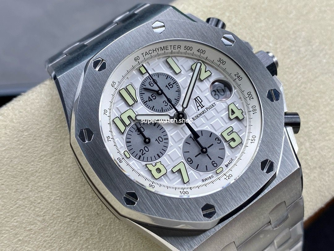 APF Factory Audemars Piguet Royal Oak Offshore Chronograph 25721ST.OO.1000ST.07.A 42mm Full Steel Arabic Numerals Silver Dial - Image 2