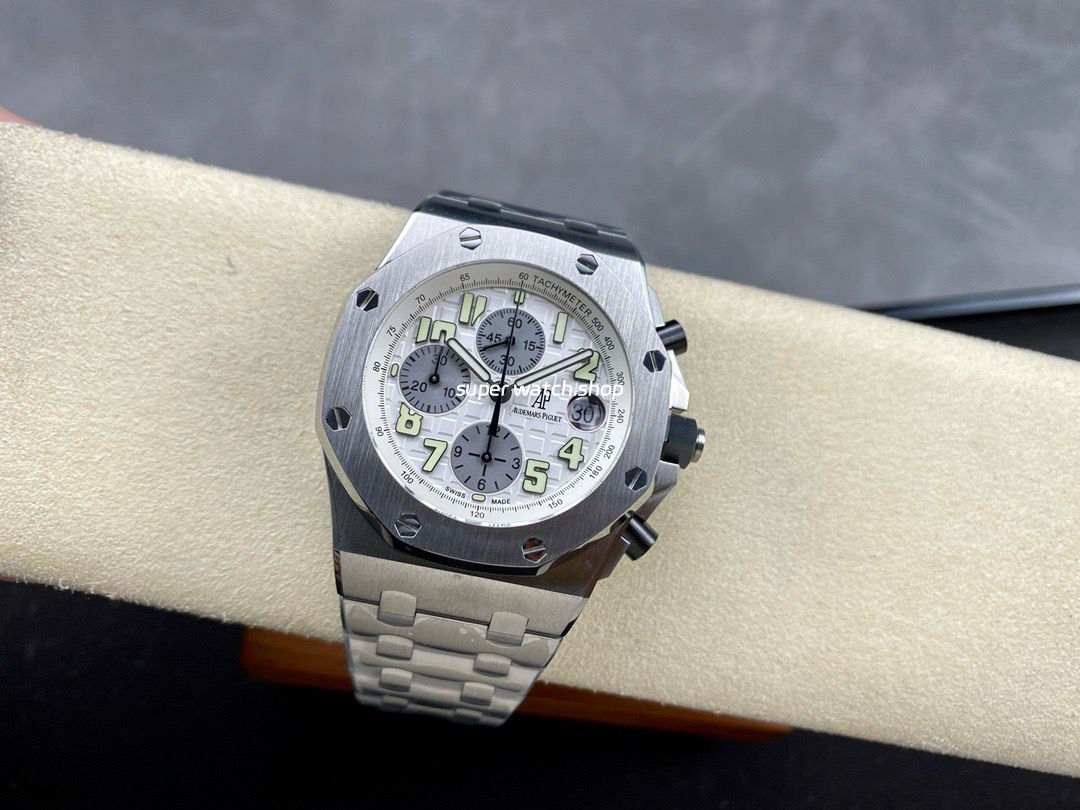 APF Factory Audemars Piguet Royal Oak Offshore Chronograph 25721ST.OO.1000ST.07.A 42mm Full Steel Arabic Numerals Silver Dial - Image 5