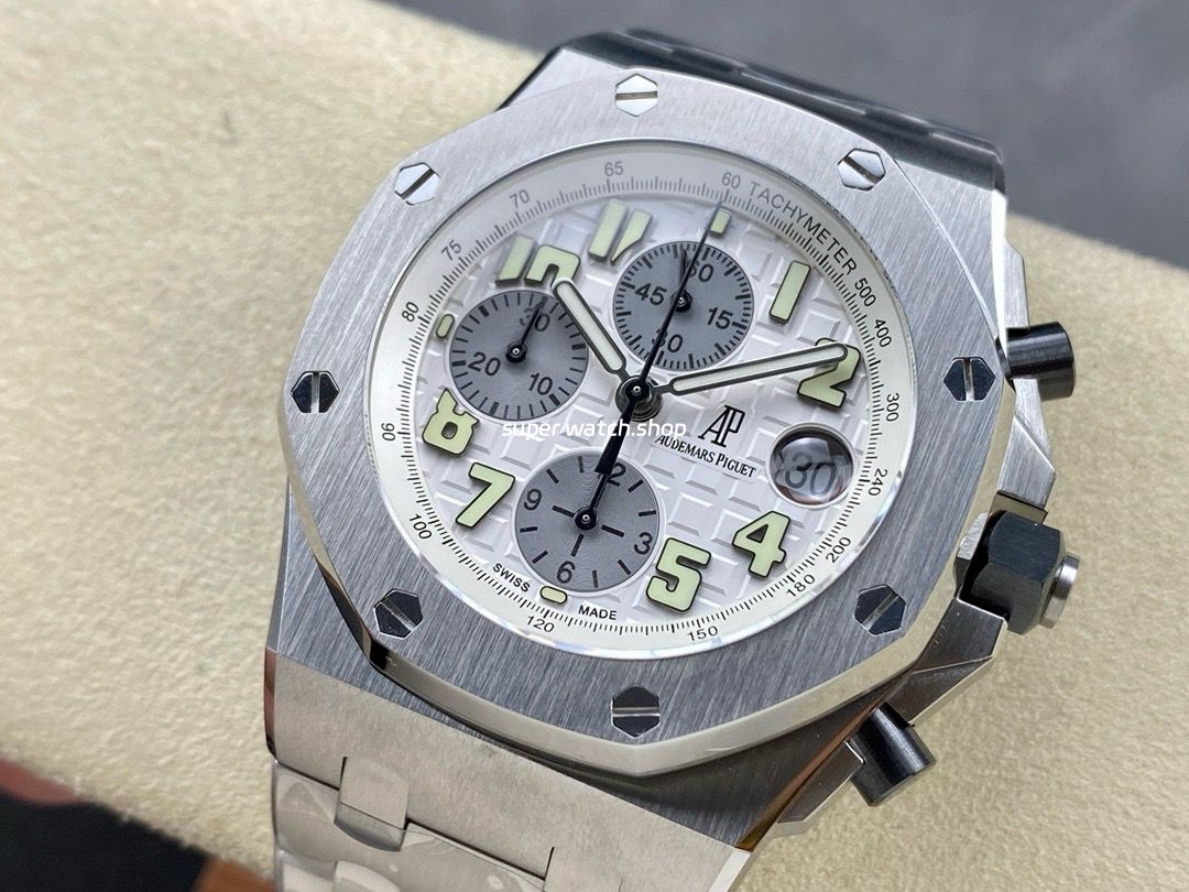 APF Factory Audemars Piguet Royal Oak Offshore Chronograph 25721ST.OO.1000ST.07.A 42mm Full Steel Arabic Numerals Silver Dial - Image 3
