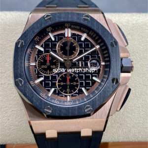 APF Factory Audemars Piguet Royal Oak Offshore Chronograph 26401RO.OO.A002CA.02 44mm Rose Gold Rubber Strap Black Dial