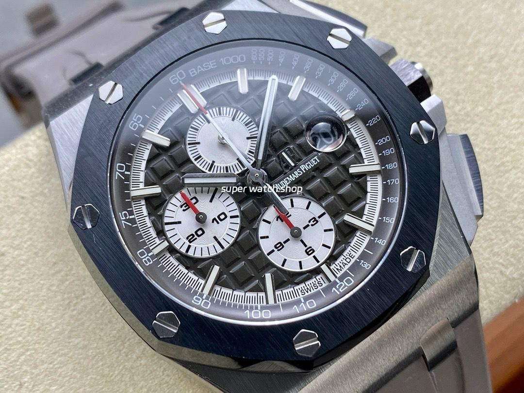 APF Factory Audemars Piguet Royal Oak Offshore Chronograph 26405CE.OO.A002CA.01 44mm Titanium Rubber Strap Grey Dial - Image 2