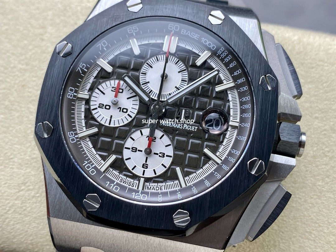 APF Factory Audemars Piguet Royal Oak Offshore Chronograph 26405CE.OO.A002CA.01 44mm Titanium Rubber Strap Grey Dial - Image 3