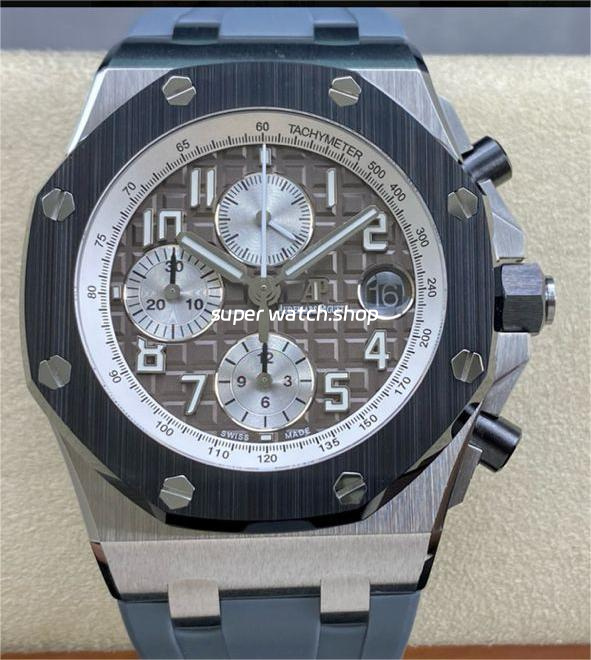 APF Factory Audemars Piguet Royal Oak Offshore Chronograph 26470IO.OO.A006CA.01 42mm Titanium Rubber Strap Grey Dial