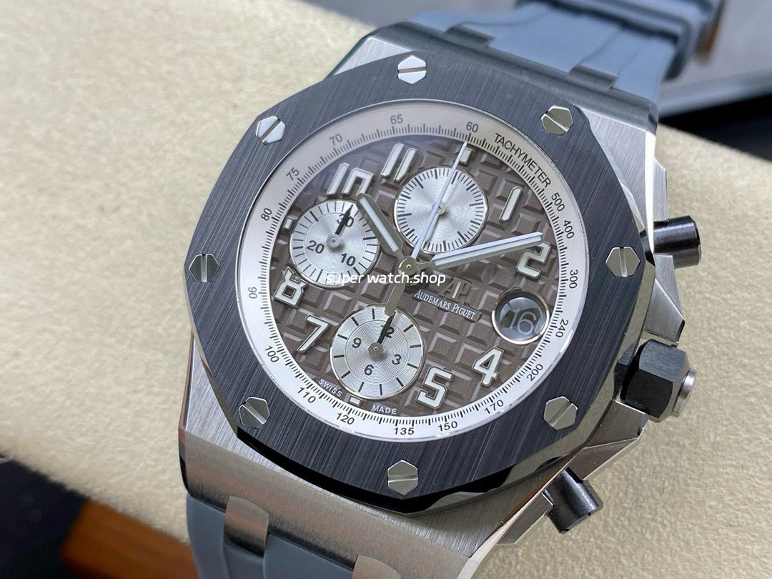 APF Factory Audemars Piguet Royal Oak Offshore Chronograph 26470IO.OO.A006CA.01 42mm Titanium Rubber Strap Grey Dial - Image 3