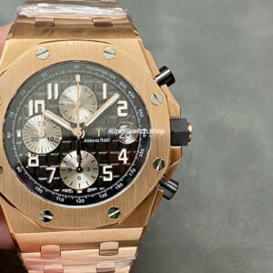 APF Factory Audemars Piguet Royal Oak Offshore Chronograph 26470OR.OO.1000OR.02 42mm Full Rose Gold Black Dial
