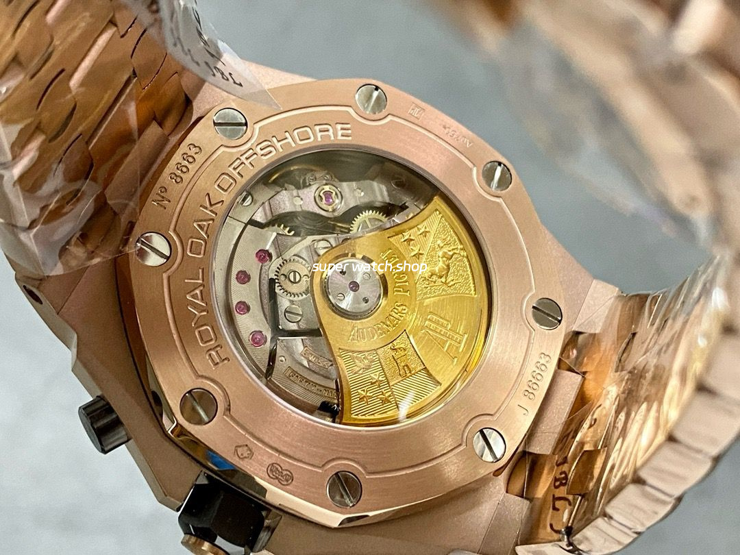 APF Factory Audemars Piguet Royal Oak Offshore Chronograph 26470OR.OO.1000OR.01 42mm Full Rose Gold Orange Dial - Image 7